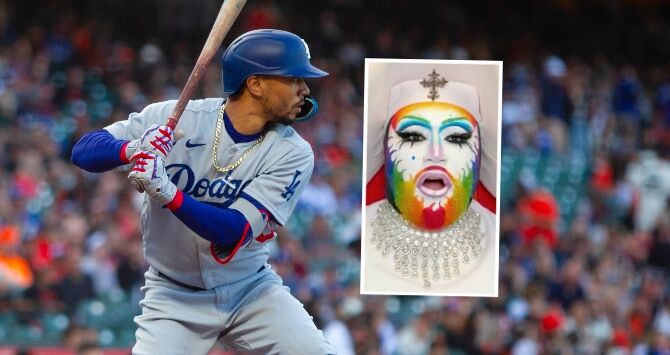 An LA Dodgers player and a Sister of Perpetual Indulgence