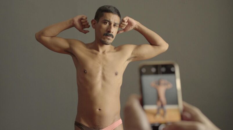 Lalo Santos poses shirtless in 'Pornomelancholia'