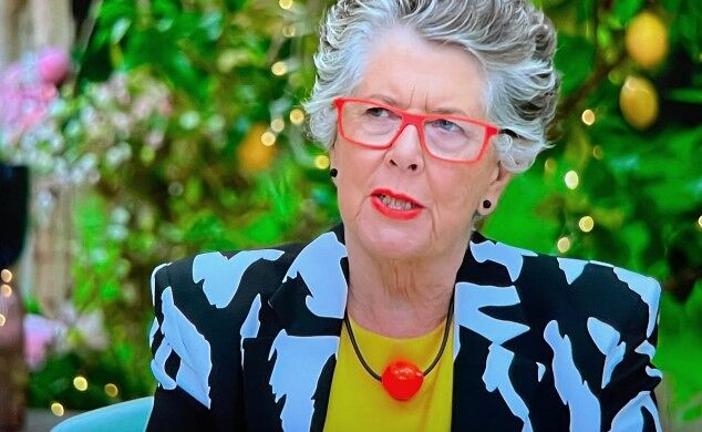 Prue Leith and her distinctive necklace