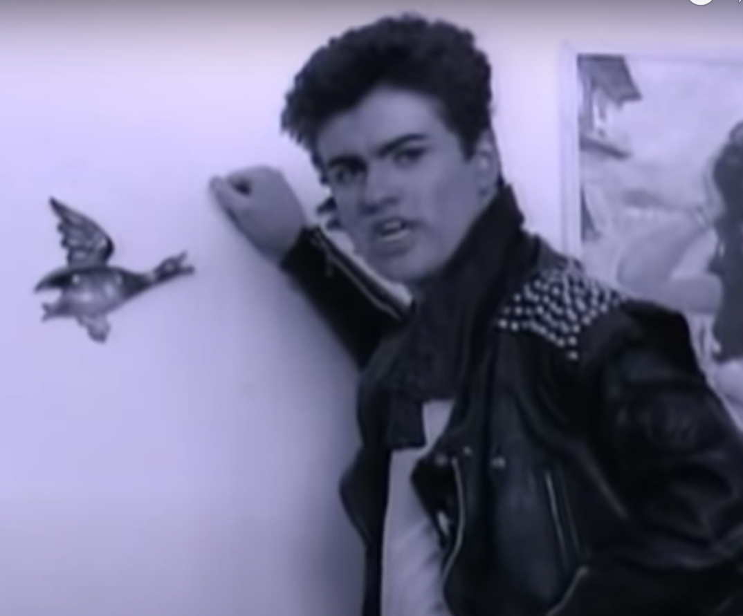 George Michael in the Bad Boys video