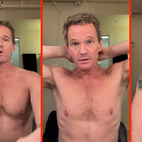 Neil Patrick Harris dances around shirtless while getting ready in his dressing room
