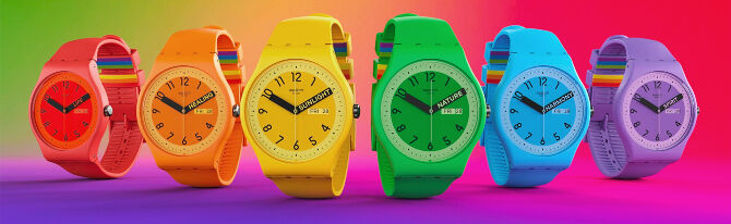 Part of the Swatch Pride 2023 collection