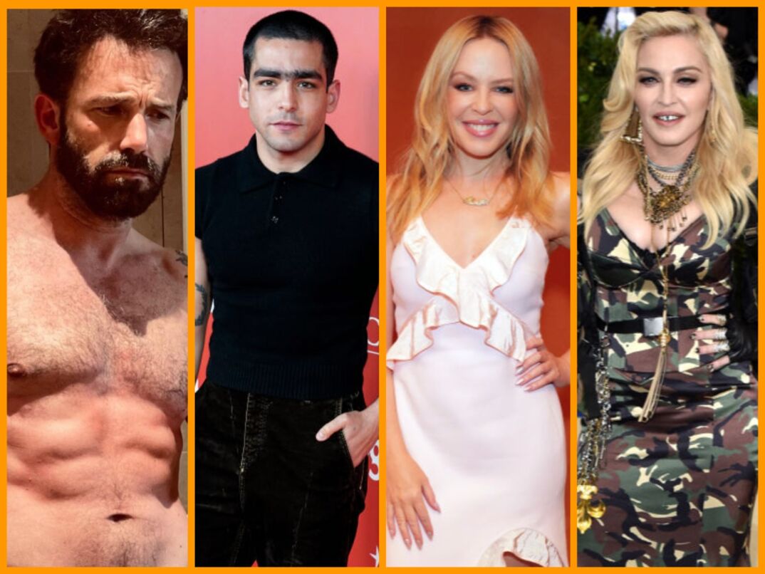 Ben Affleck, Omar Ayuso, Kylie Minogue, Madonna