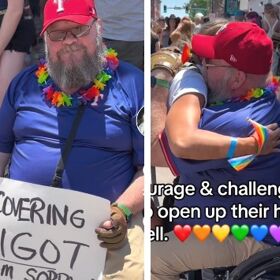 “Recovering bigot” goes viral after offering free hugs at Denver Pride