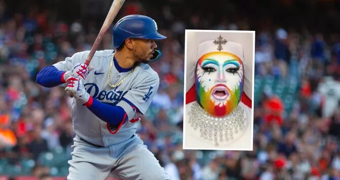 An LA Dodgers player and a member of the LA Sisters of Perpetual Indulgence
