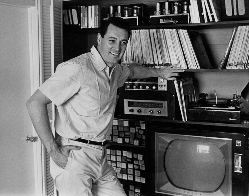 Rock Hudson at his Los Angeles home, 1963.