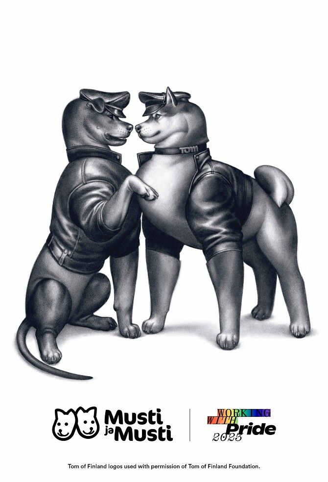 The Tom of Finland inspired pet care campaign with dogs
