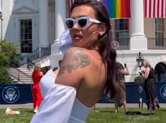 Rose Montoya at the White House Pride Party