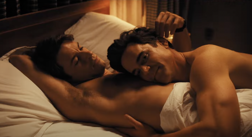 Matt Bomer and Jonathan Bailey lay naked in bed in 'Fellow Travelers'