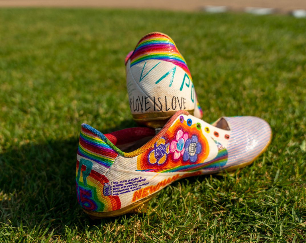 Jayson Newman's Pride cleats