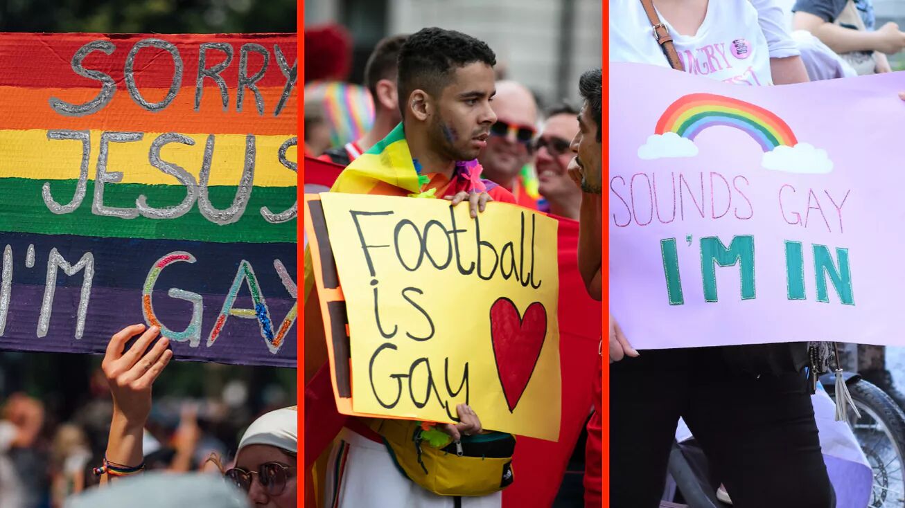 PHOTOS: The funniest, sassiest Pride signs from parades & protests around the world