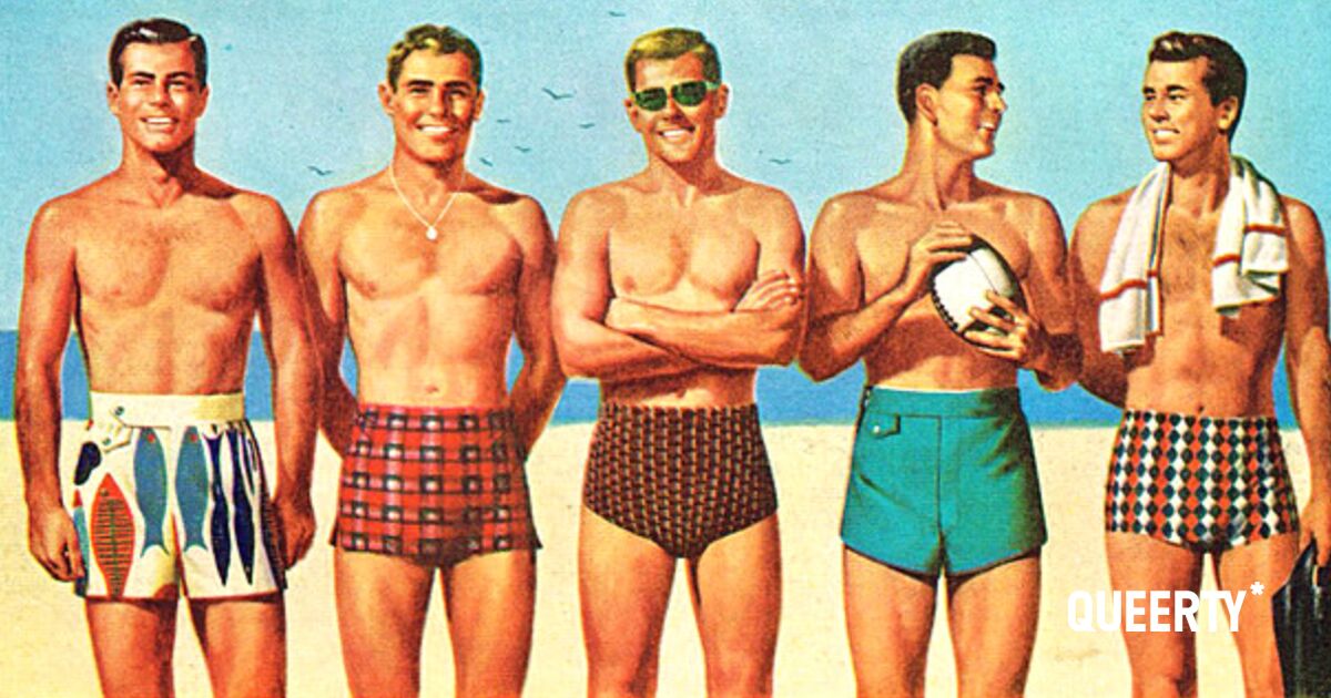 Retro mens swimsuit shop