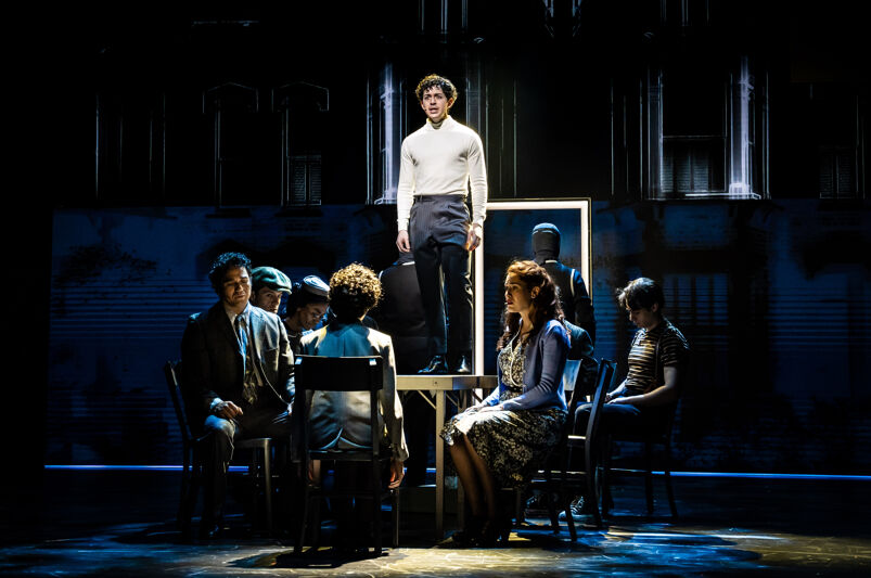 Ali Louis Bourzgui and the cast of 'The Who's Tommy' at Goodman Theatre