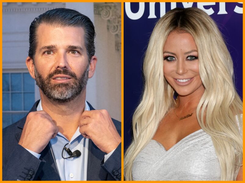 Donald Trump Jr. and Aubrey O'Day in side by side photos