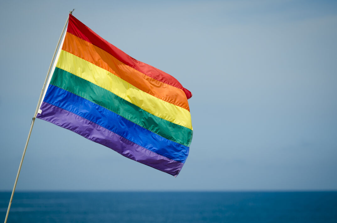 Pride flag on Fire Island