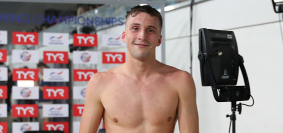 Olympic swimmer Daniel Jervis is competing for gold this weekend, and we’re already wet