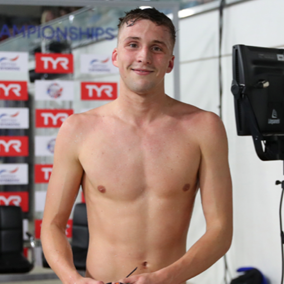 Olympic swimmer Daniel Jervis is competing for gold this weekend, and we’re already wet