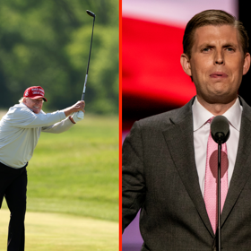 His dad might be going to prison, but Eric Trump is thrilled his golf courses have “never been stronger”