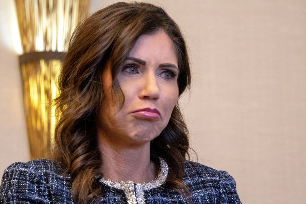 Kristi Noem frowning