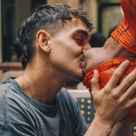 Video of Spider-Man kissing a dude on the subway goes viral for all the right reasons