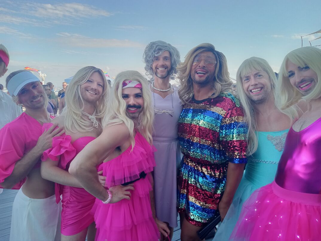 Barbie drag queens at the Boatslip in P-town