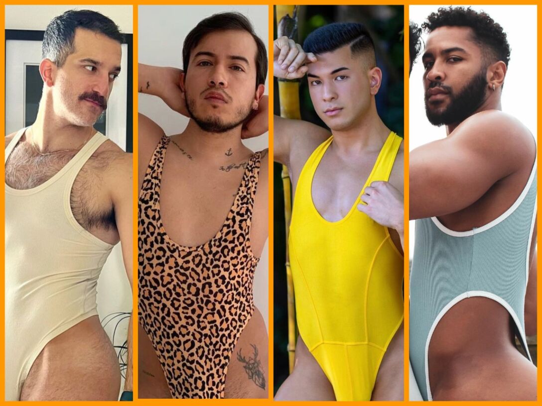 men in bodysuits