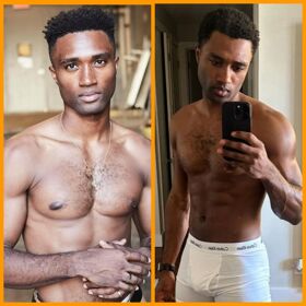 Model Tradell Hawk is striking poses and proudly flaunting all of his gorgeous talents