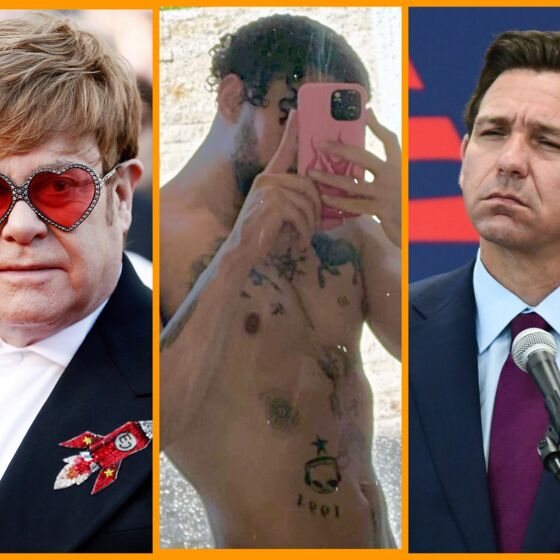 Elton John hospitalized, Bad Bunny bares his bush, Ron “Don’t Say Gay” DeSantis gets heckled to filth