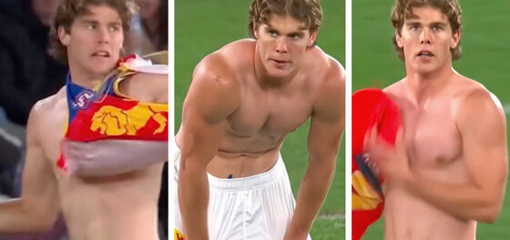 Aussie footballer suffers wardrobe malfunction and instantly becomes a hit online