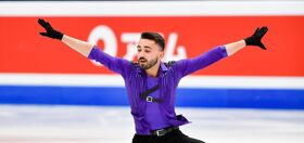 Gay Olympic skater Kévin Aymoz celebrates turning 26 with mind-bending performances on the ice