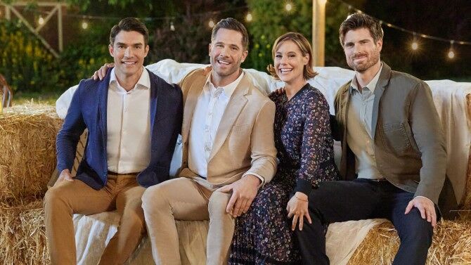 Peter Porte, Luke Macfarlane, Ashley Williams and Marcus Rosner in 'Notes of Autumn'