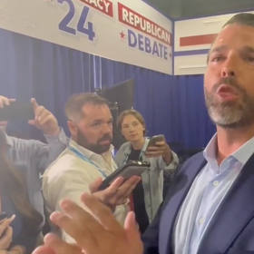 Don Jr.’s hissy fit after being told he can’t go backstage at last night’s debate is the stupidest thing you’ll see all day