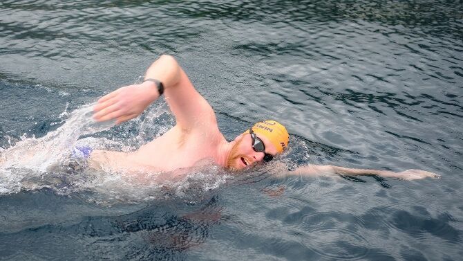 Jonny Ratcliffe prepares for his English Channel swim