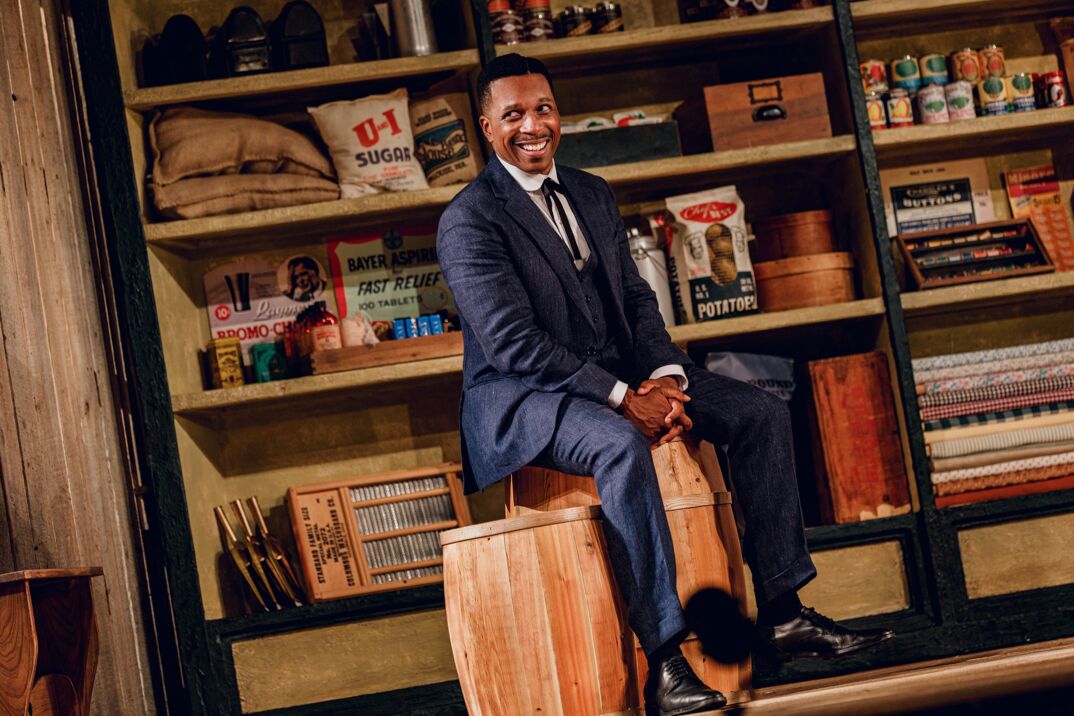 Leslie Odom, Jr. in a scene from the Broadway revival of "Purlie Victorious."