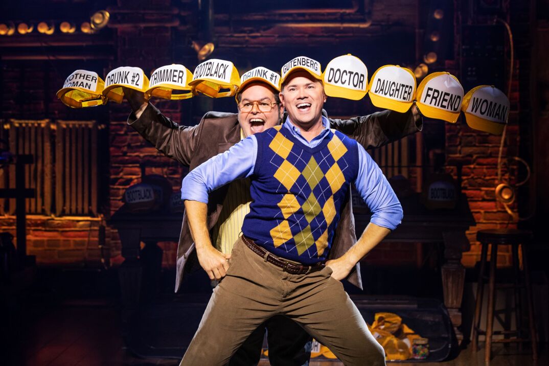 Josh Gad and Andrew Rannells in "Gutenberg! The Musical!"