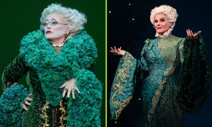 (from left) Rue McClanahan and Alexandra Billings as Madame Morrible in "Wicked."