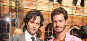 Penn Badgley & Andrew Garfield double teamed in Paris & now Gay Twitter™ can’t even think straight