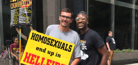 This guy’s “pleasant” conversation & photo opp with an anti-gay bigot has social media up in arms