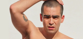 Omar Ayuso flashes his hairy pits & strips to his underwear in sizzling new photo shoot