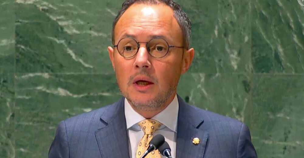 Xavier Espot Zamora addresses the United Nations, September 22, 2023