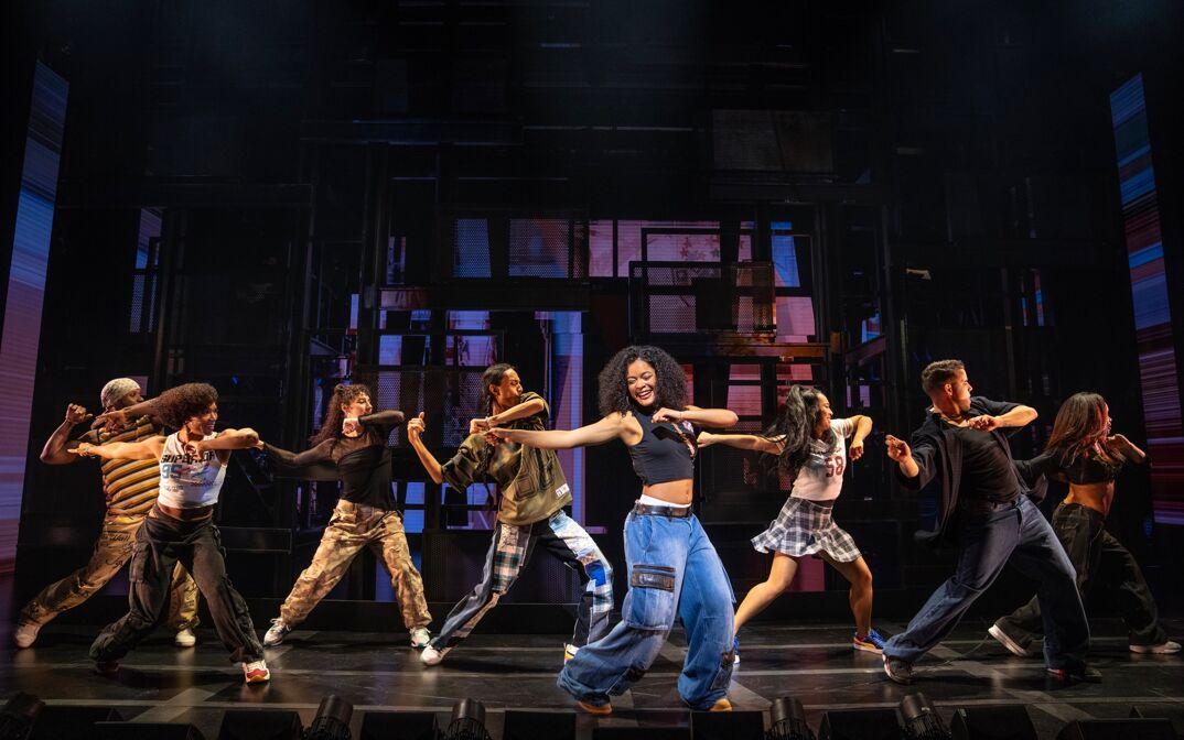 Maleah Joi Moon, center, in "Hell's Kitchen," featuring music and lyrics by Alicia Keys.