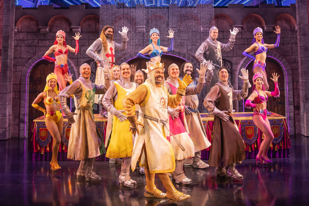 The cast of the Broadway revival of "Spamalot."