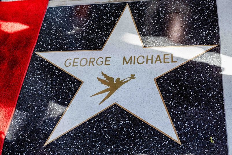 A star commemorating George Michael outside Project Angel Food
