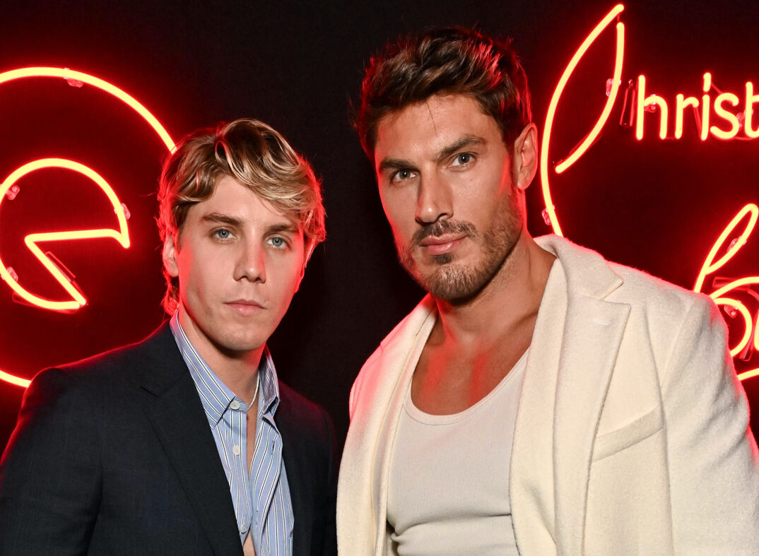 Lukas Gage and Chris Appleton attend as GQ Celebrates Men's Fashion Week In New York City at Jean's on September 12, 2023 in New York City. (Photo by Slaven Vlasic/Getty Images for GQ)