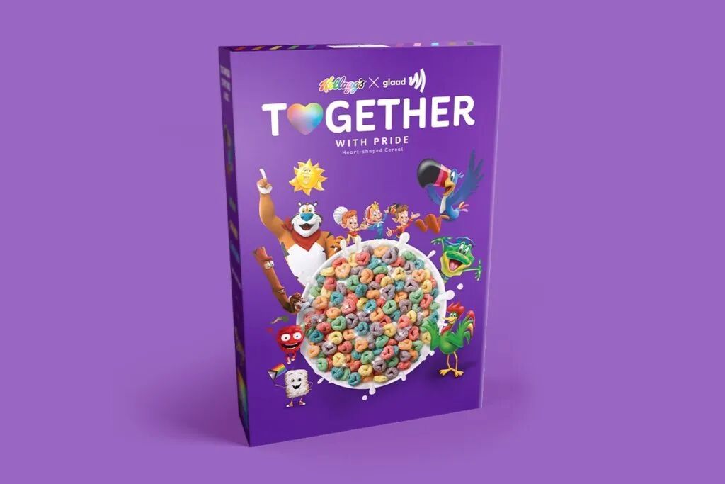 Kellogg's Together With Pride cereal box