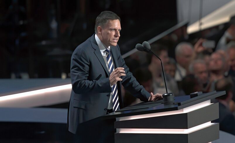 Peter Thiel speaks at the Republican National Convention in 2016