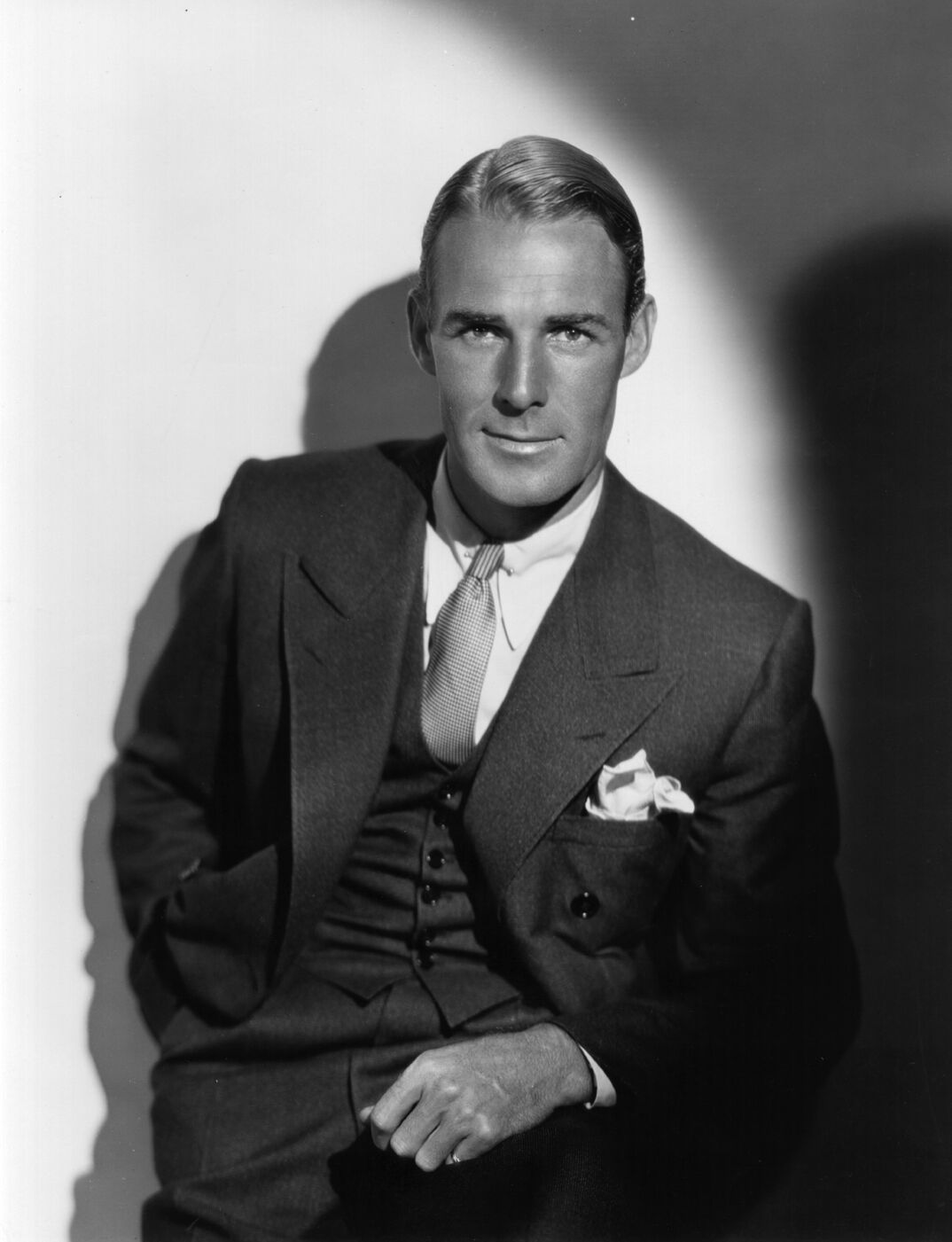 American actor Randolph Scott (1898 - 1987), circa 1937. (Photo by Paramount Pictures/Hulton Archive/Getty Images)