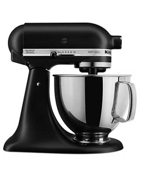 Kitchen Aid black 5 qt. mixer, available at Macy's