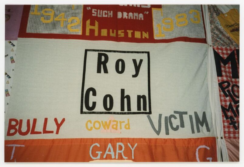 Roy Cohn quilt panel