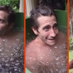 Jake Gyllenhaal is burning up, strips down for cold plunge in icy hot new video